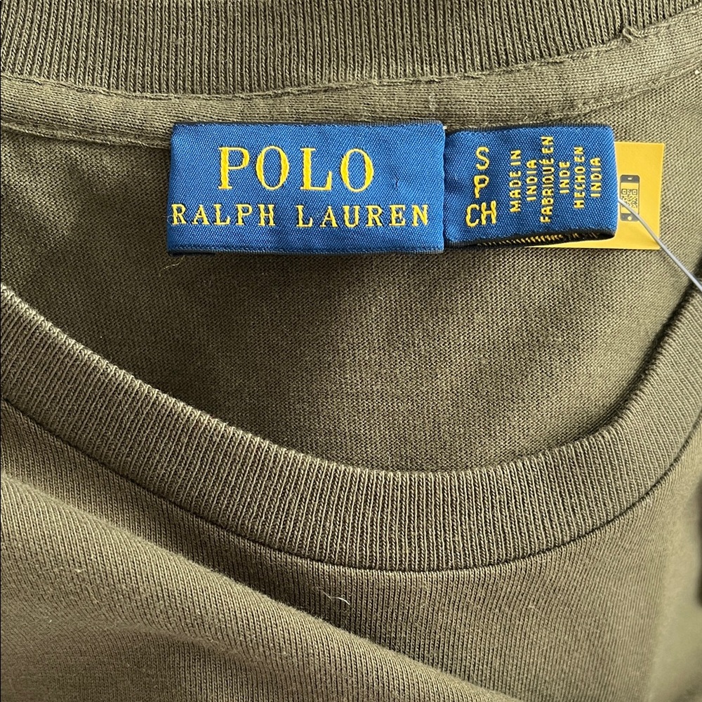 Polo Ralph Lauren Crotchet Flag 100% Cotton Crewneck T-shirt Preppy Americana - Picture 4 of 9